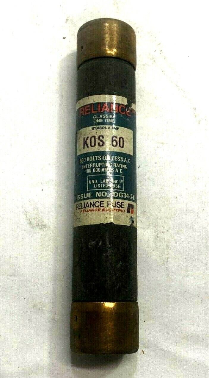 New Reliance Class K5 One Time Fuse KOS 60 