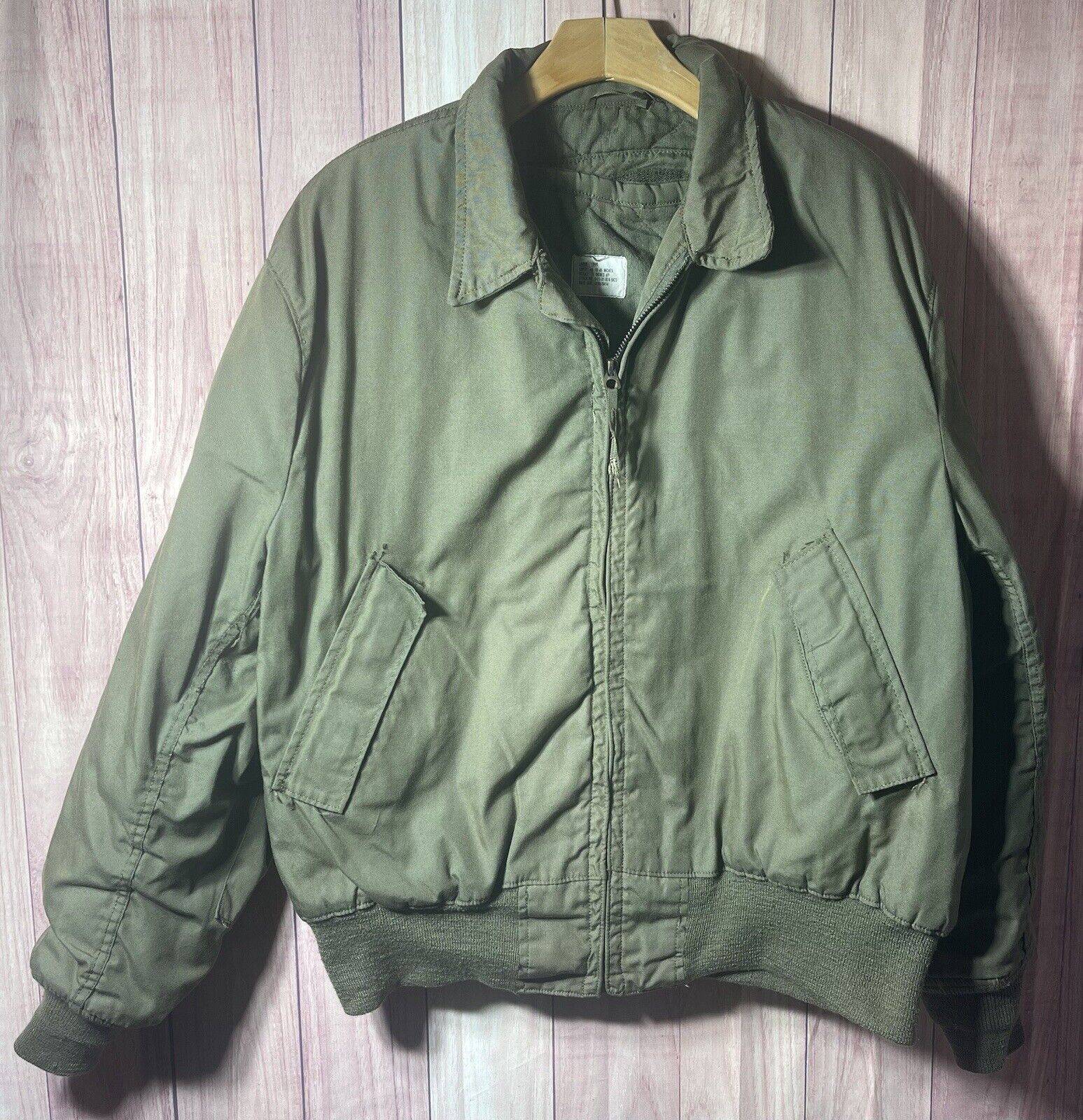Vintage 1980s US Military Cold Weather High Temperature Resistant Jacket Large 