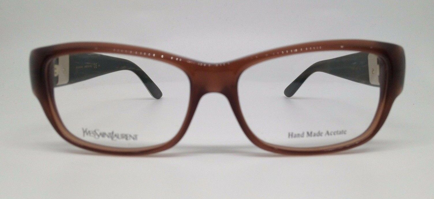Yves Saint Laurent YSL 6383 Brown SK9 Plastic Eyeglasses Frame 54-15-140 Italy