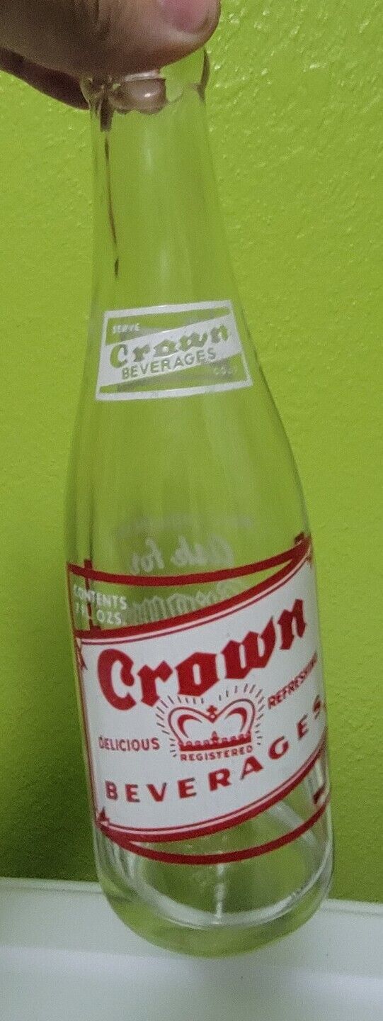 Rare Vintage Antique Soda Pop Glass Bottle Crown Beverages Erie Pennsylvania 