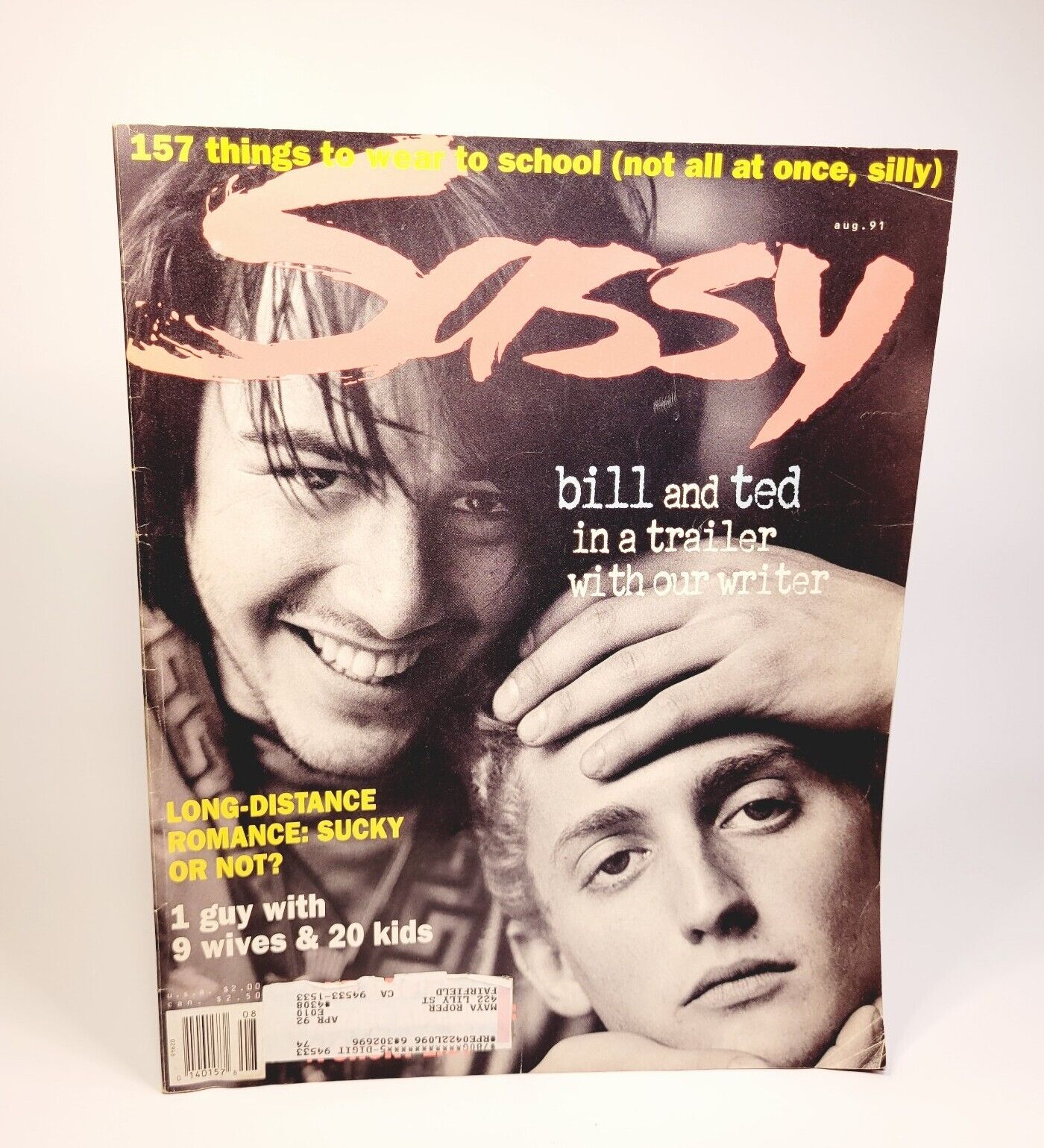 Sassy Magazine August 1991 GDC Milla Jovovich, Bill & Ted\'s Excellent Adventure 