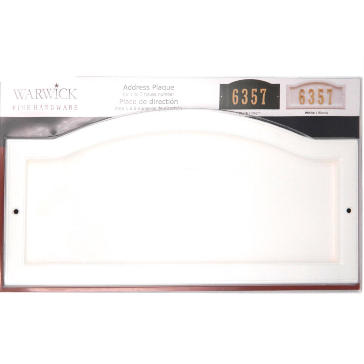 Warwick Custom Arch House Number Plaques and Satin Nickel Address Numbers