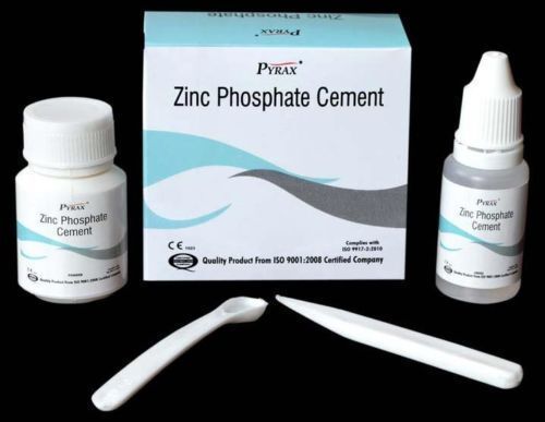 PYRAX Dental Zinc Phosphate Cement Permanent Tooth Filling Fixation kit 