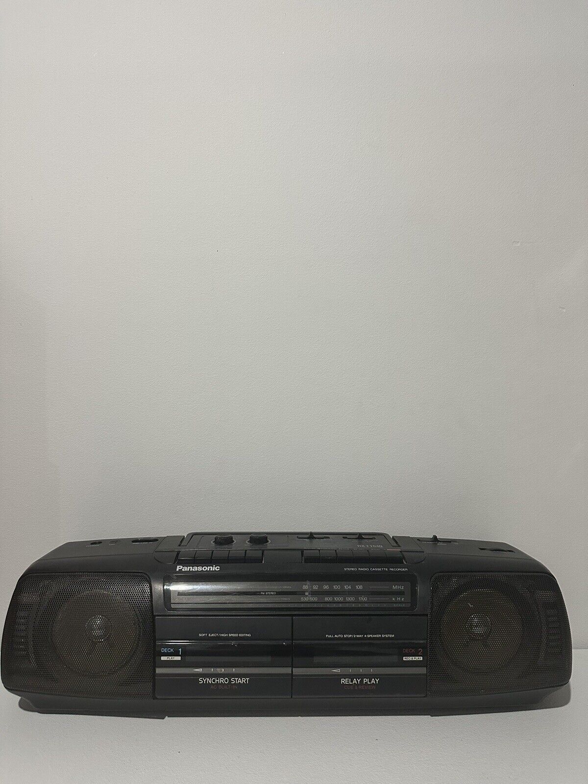 Vintage PANASONIC RX-FT510 Radio Double Cassette Recorder Boombox READ DESCRIP