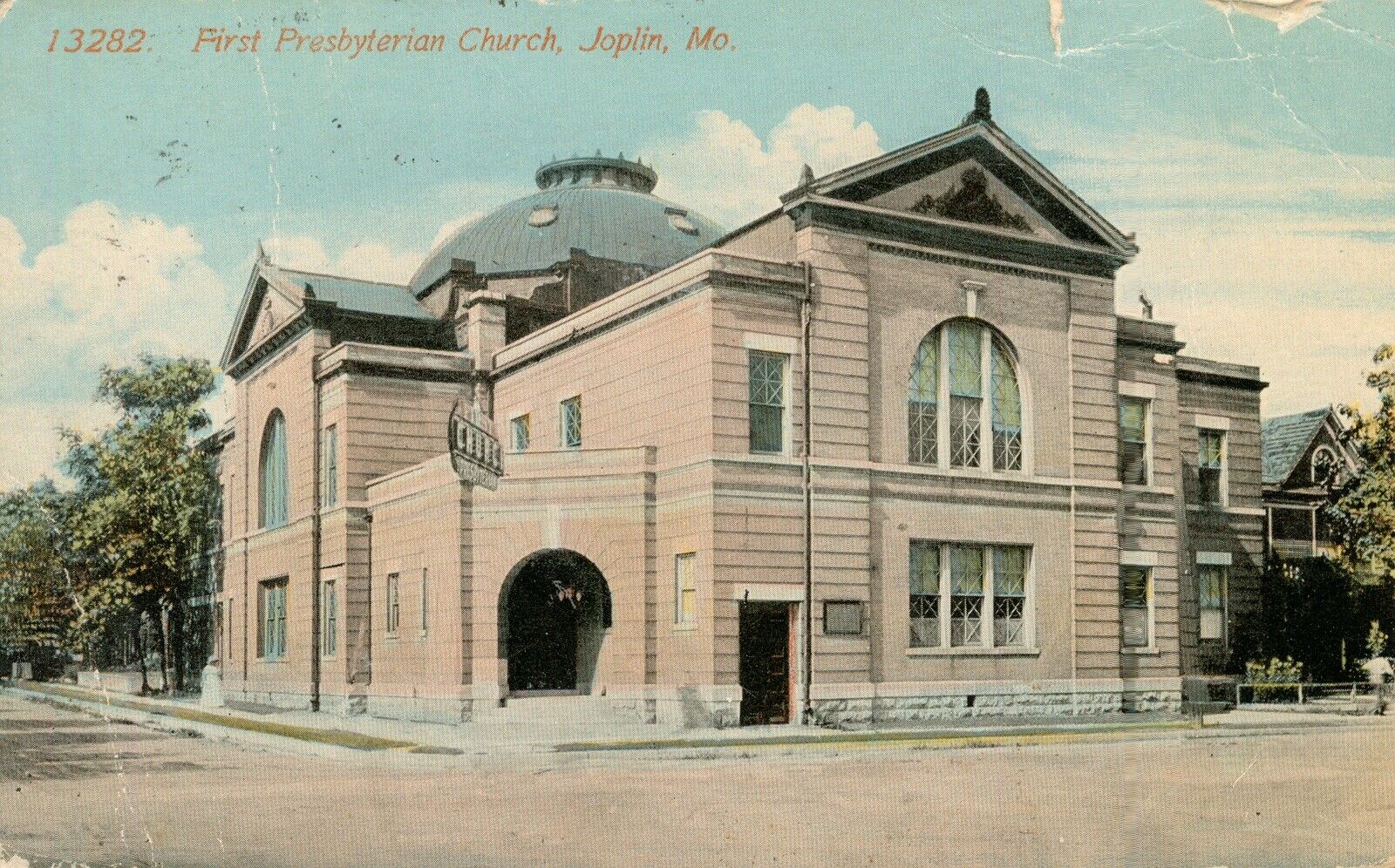 FIRST PRESBYTERIAN CHURCH, Joplin, MISSOURI c1917 Antique POSTCARD 