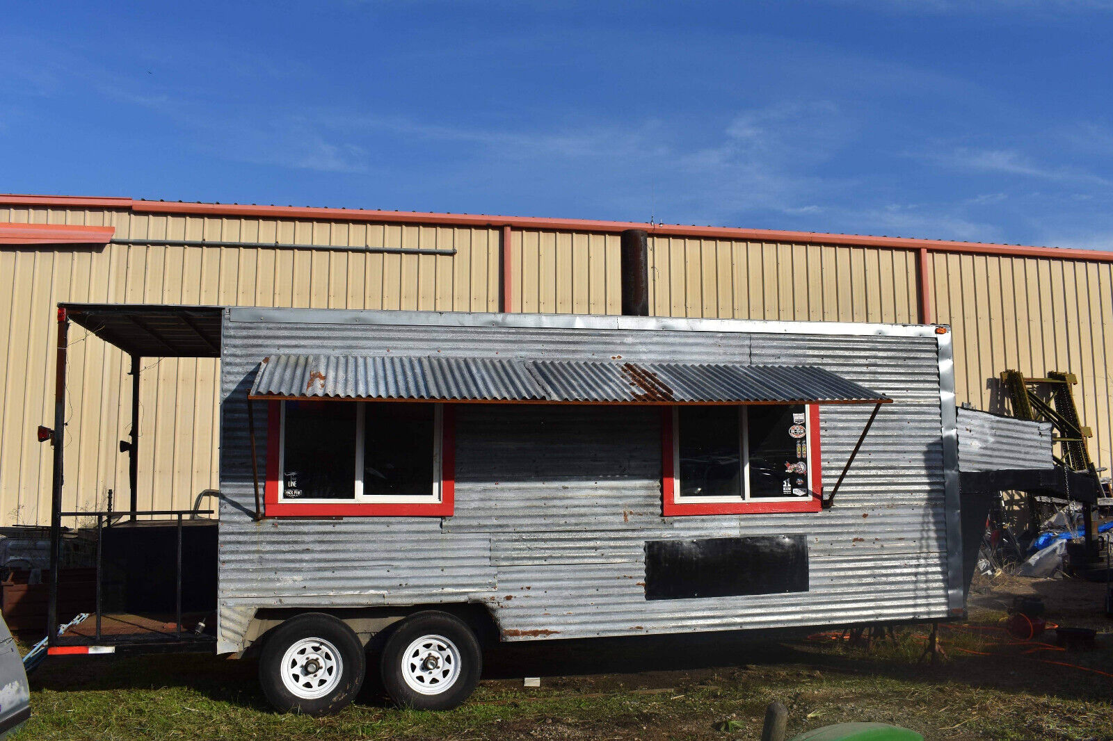 BBQ Concession Trailer With 5th Wheel Hook up & Water/Electrical