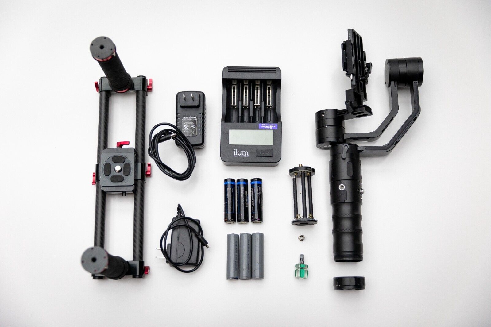 ikan EC1 Beholder 3-Axis Gimbal with Dual-Grip Handle, extra Batteries, & Case
