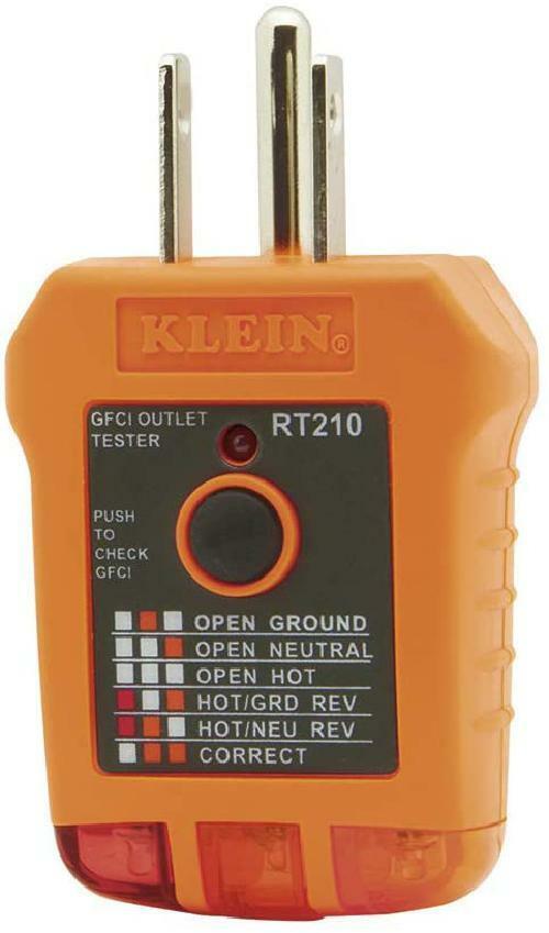 Klein Tools RT210 Outlet Tester, Receptacle Tester for GFCI / Standard North Ame