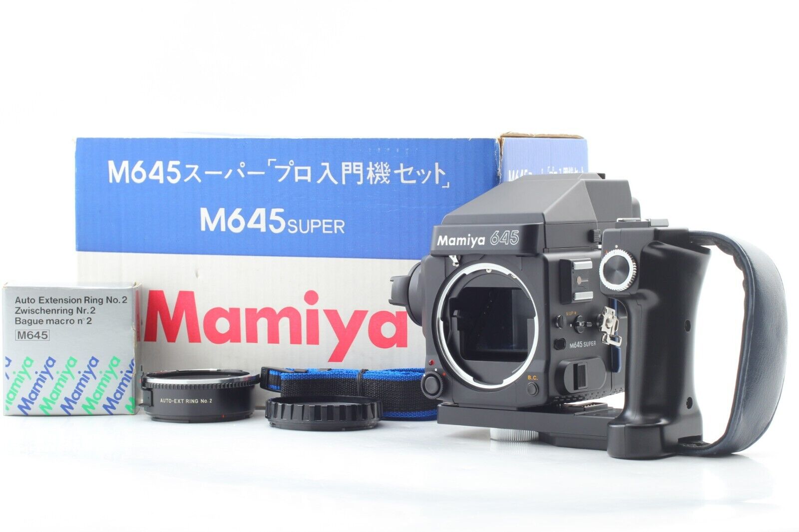 [UNUSED in Box] Mamiya M645 Super Body Grip AE Film Camera 135 Film Back JAPAN
