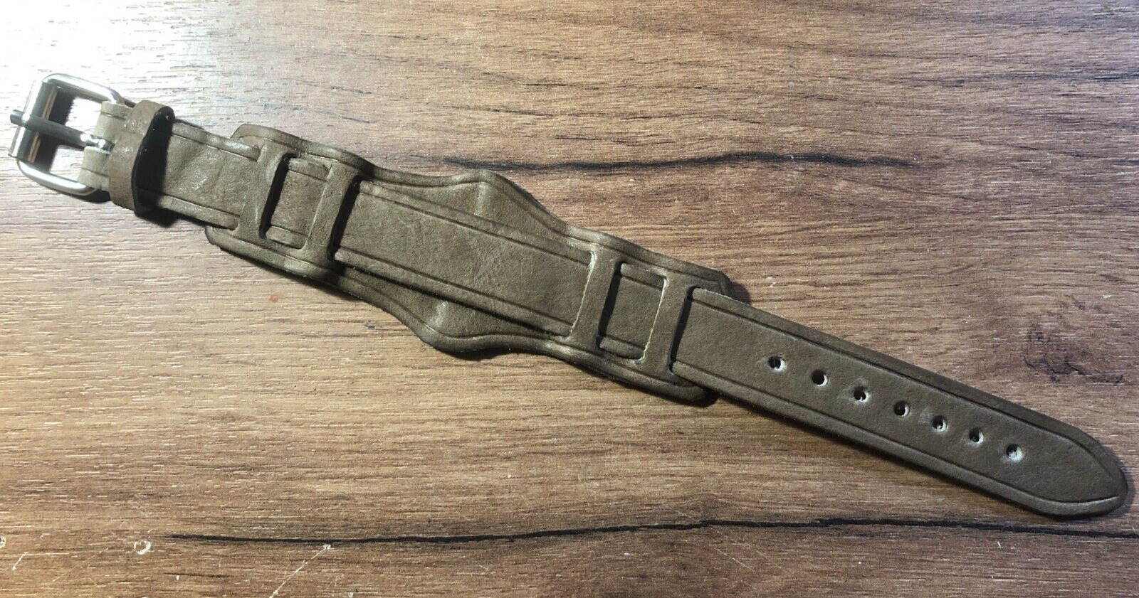20mm real leather handmade WW1 WW2 military pilot trench watch bund strap band