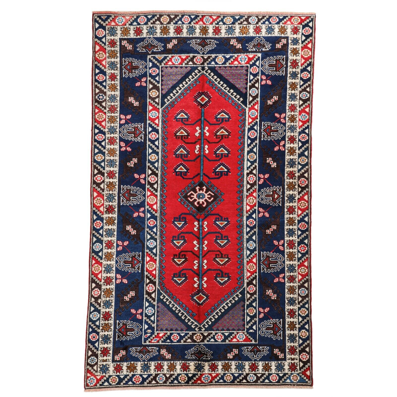 Vintage Rug Adorned with Classic Touches Turkish Rug Natural Area Rug 11752