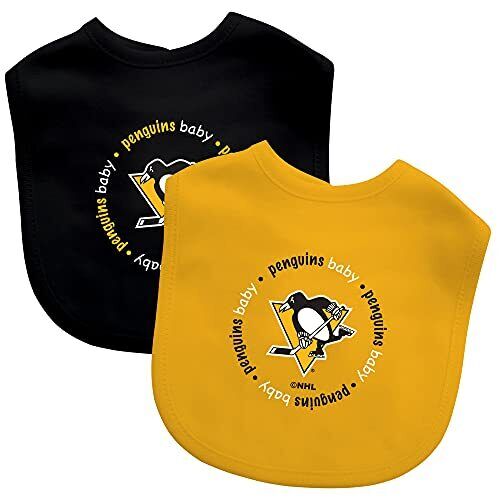 BabyFanatic Bibs 2 Pack - NHL Pittsburgh Penguins - Baby Apparel Set One Size