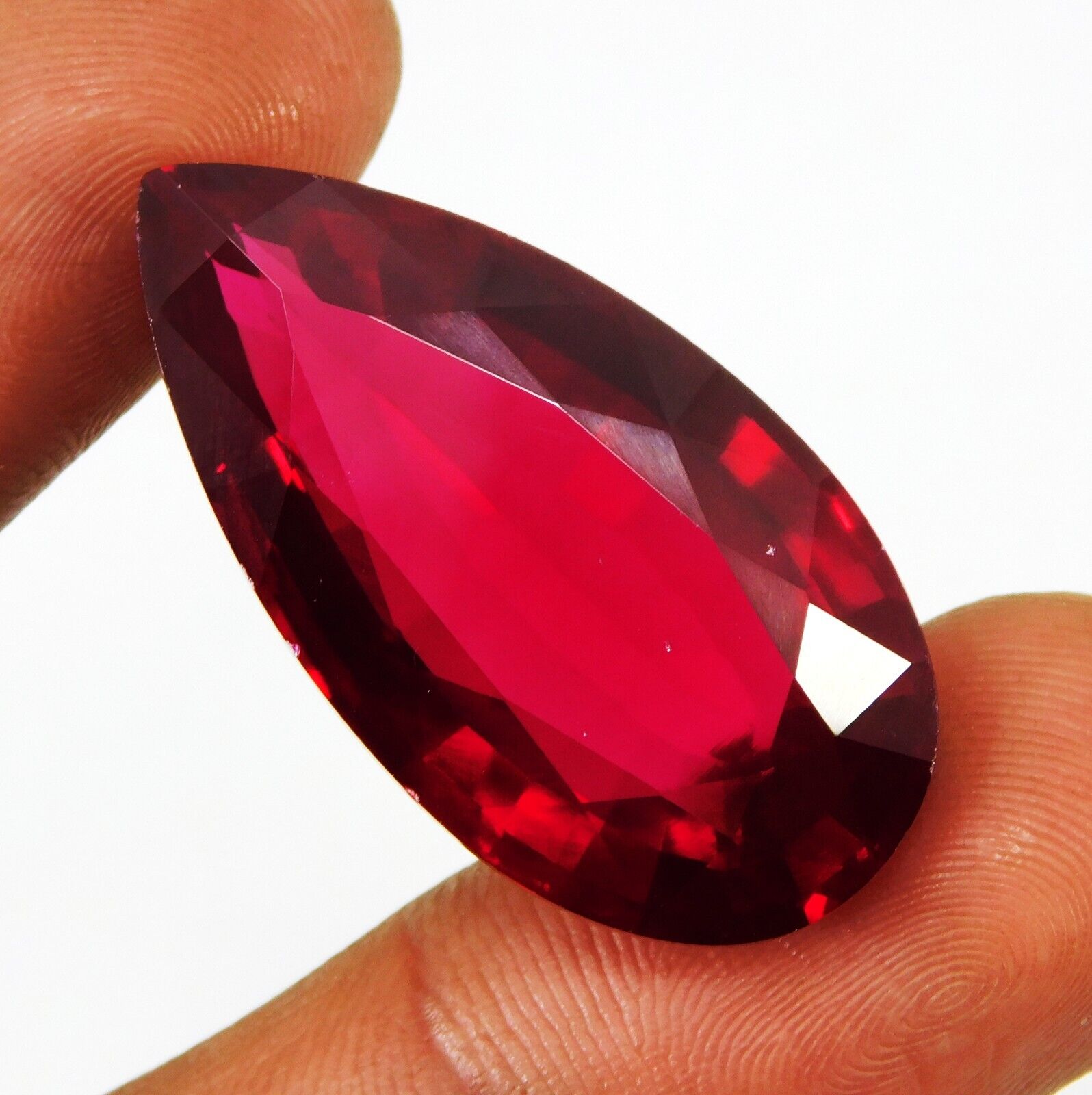Pigeon Blood Red Ruby 54.10 Ct Beautiful Genuine Pear \