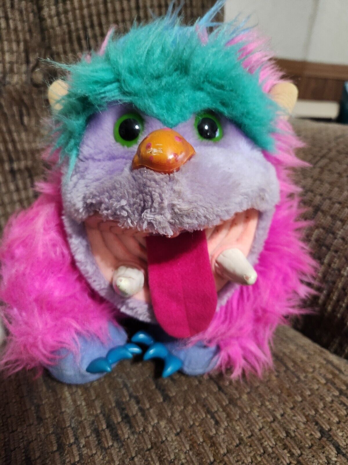 Vintage My Pet Monster Wogster Plush Puppet 1986 AmToy