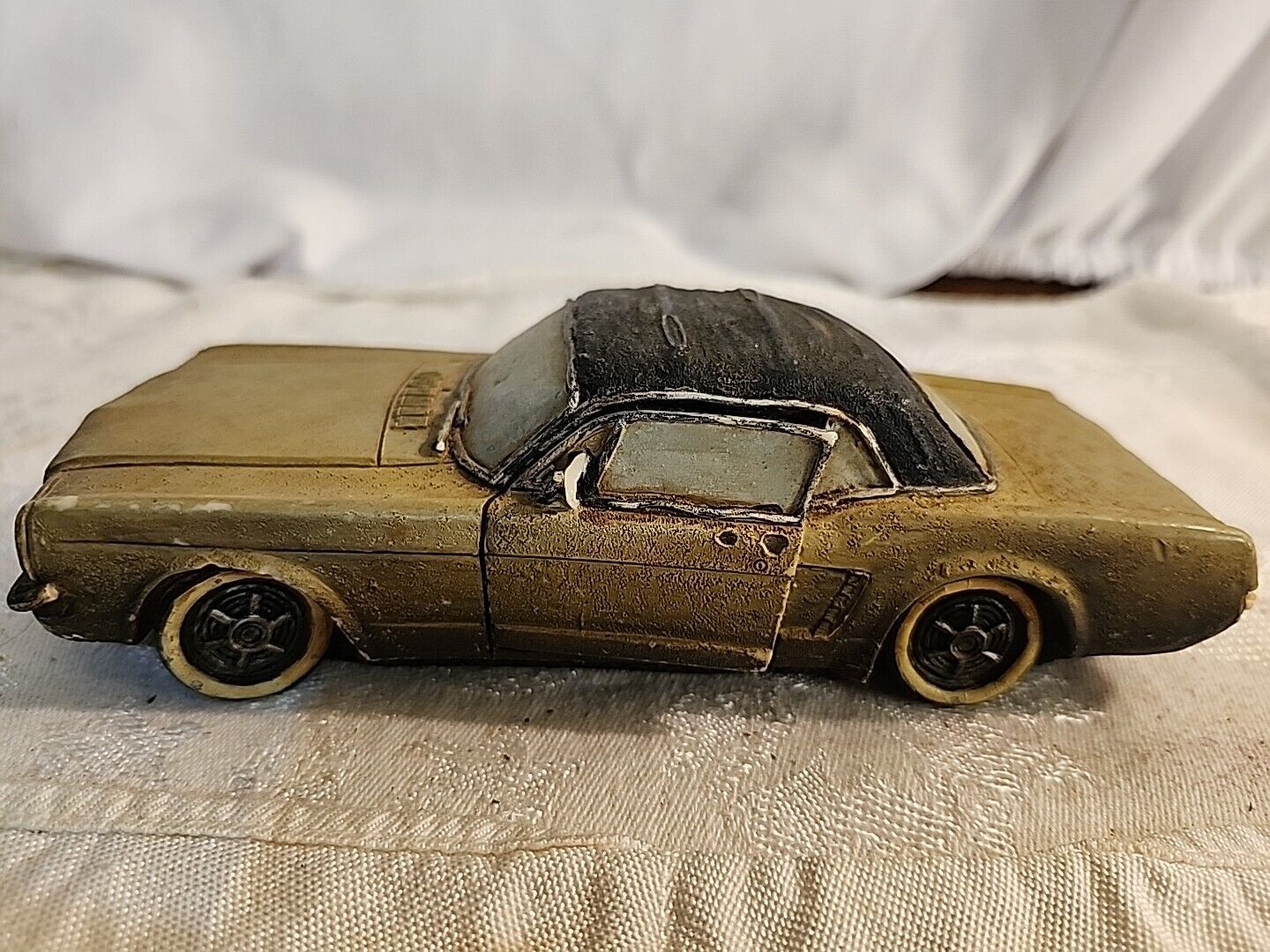 Rare Popular Imports 1964 Ford Mustang Convertible Barn Find Resin Sculpture Tan