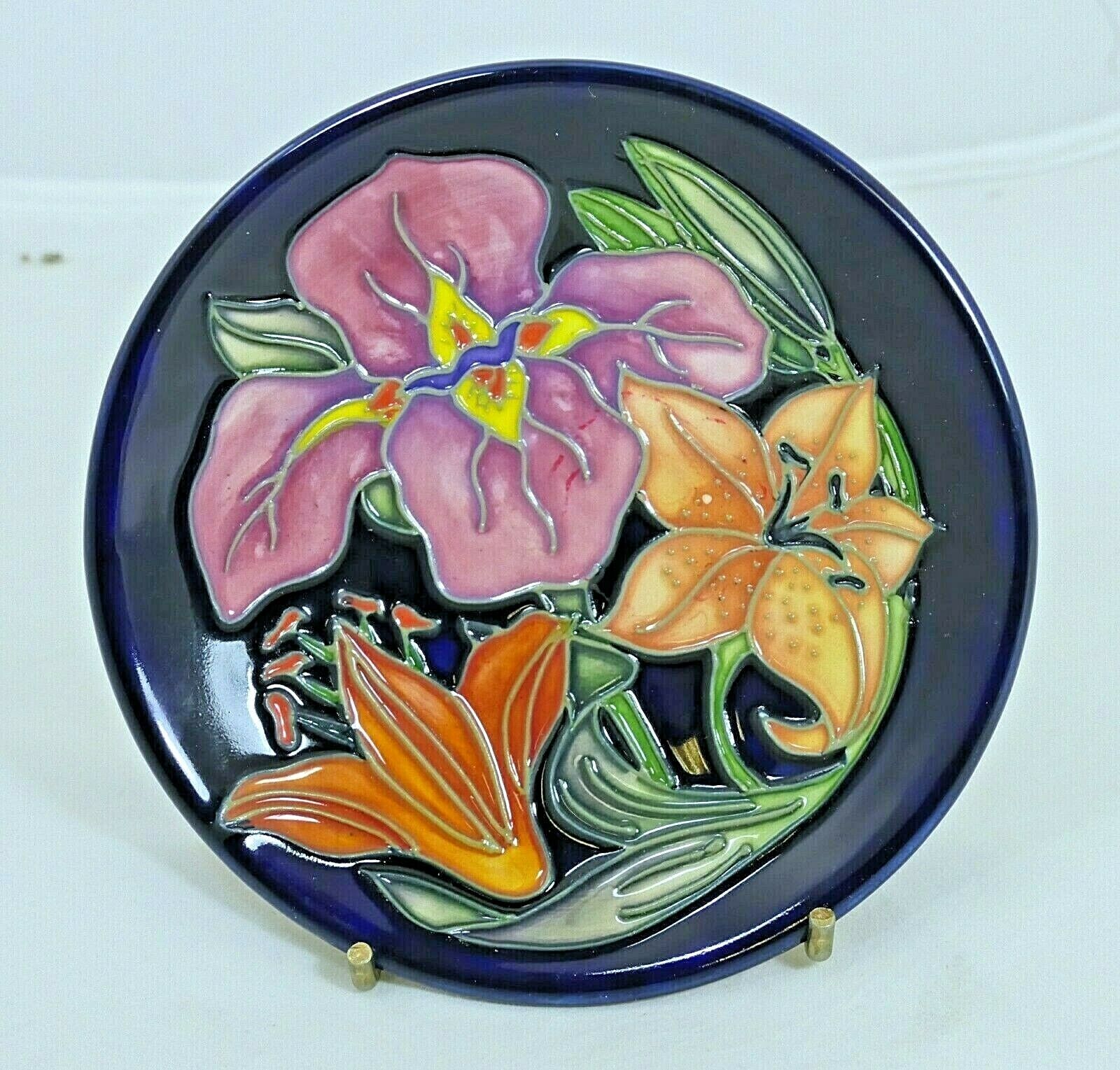 Beautiful Moorcroft \'Tigris\' 2003 Pattern Coaster/Pin Dish Made in England