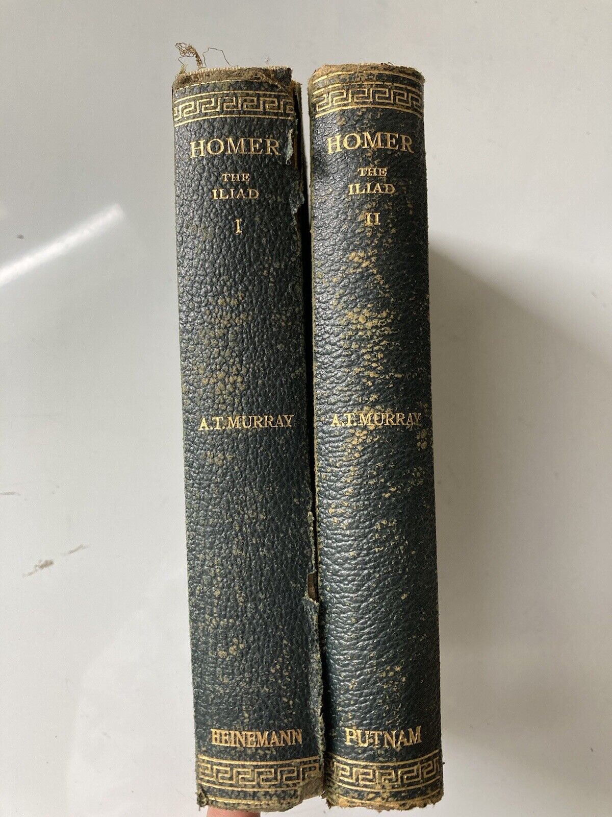 Homer: The Iliad Volumes I & II Parallel English/Greek Loeb 1928 1929
