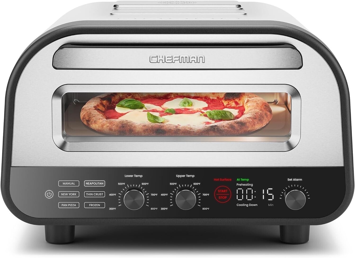 New Chefman Home Slice Indoor Electric Pizza Oven Restaurant Quality- USED
