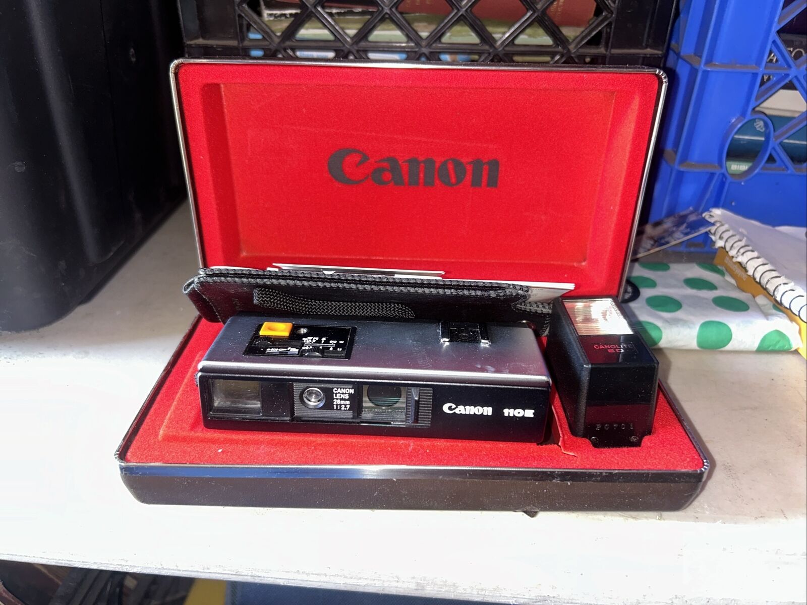 Vintage Canon Collectible 110E Camera In Orig Box Rangefinder Film Camera 1975