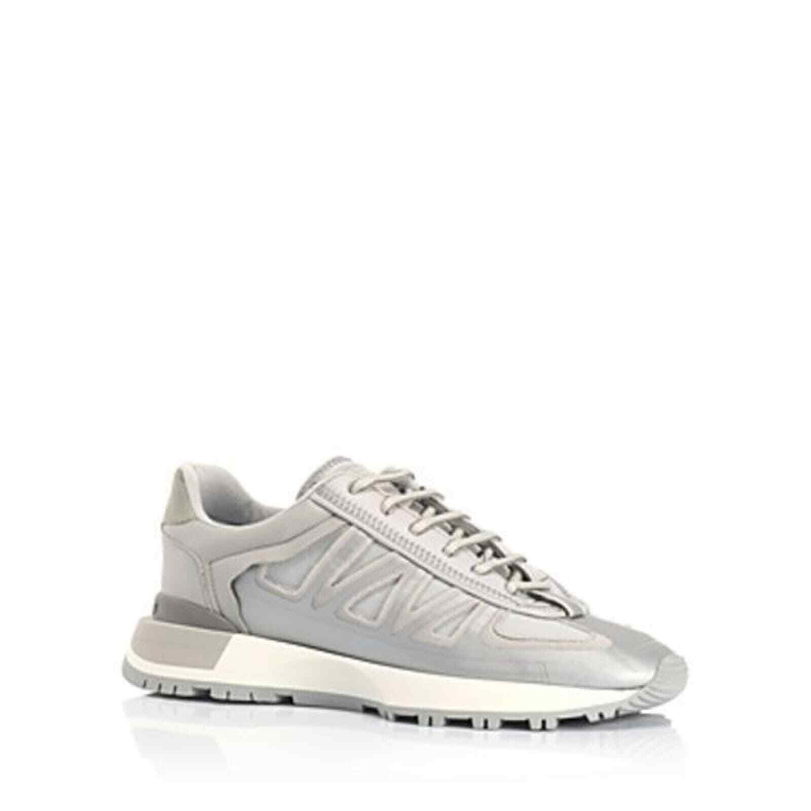 Maison Margiela Men\'s F: P5064 Lace Up Sneakers Polyester Silver, EUR 42 US 9