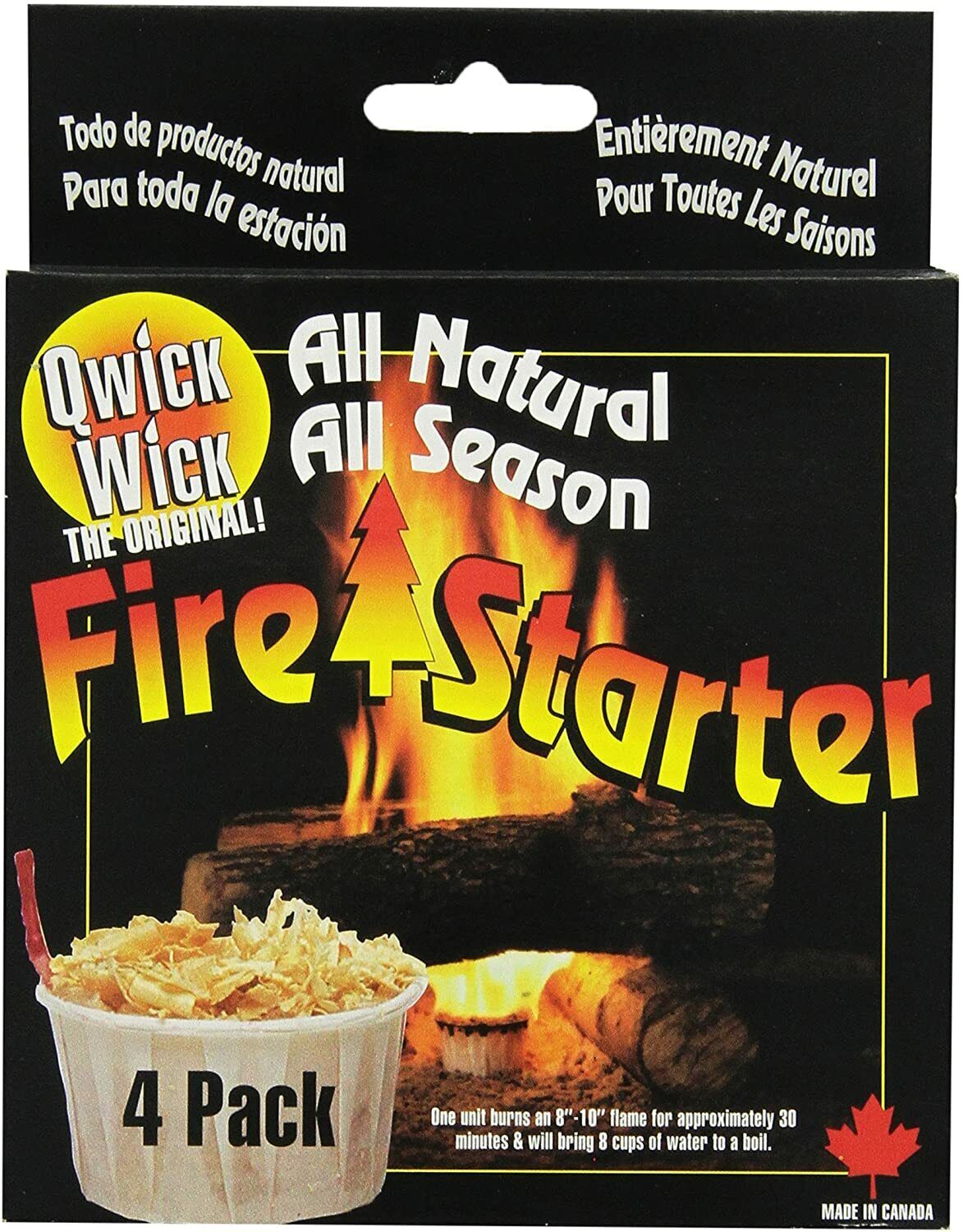 Quick Wick 4 pack Fire Starter World\'s Best Survival emergency campfire camping