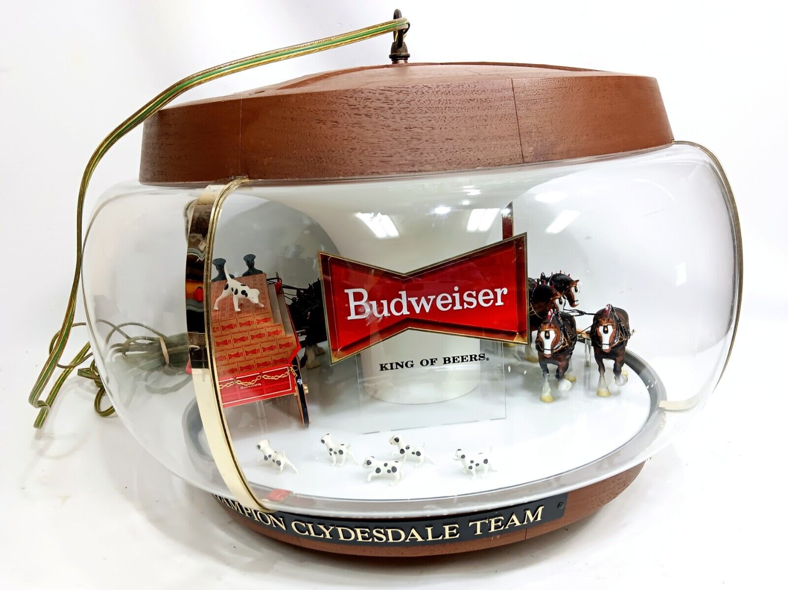 *AS-IS* Vintage Budweiser World Champion Clydesdale Team Parade Carousel Globe