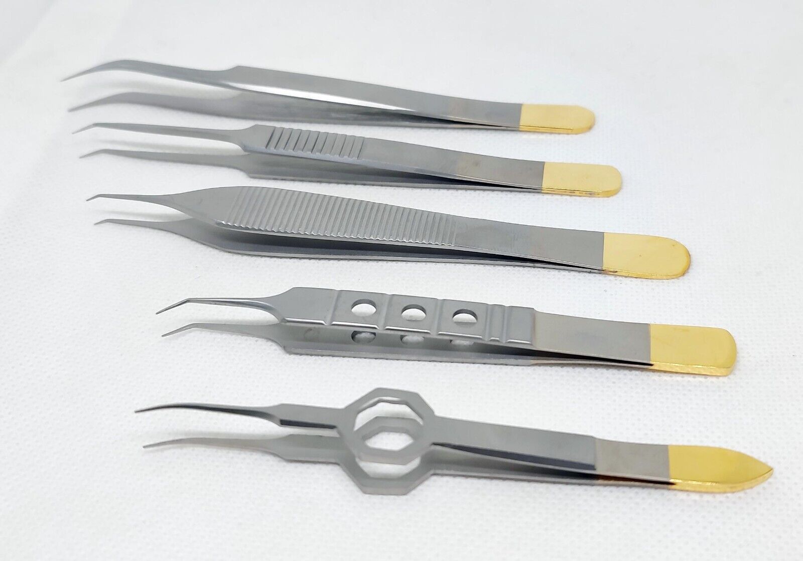 Hair Transplant Forceps Set 5 Pieces Stainless Steel