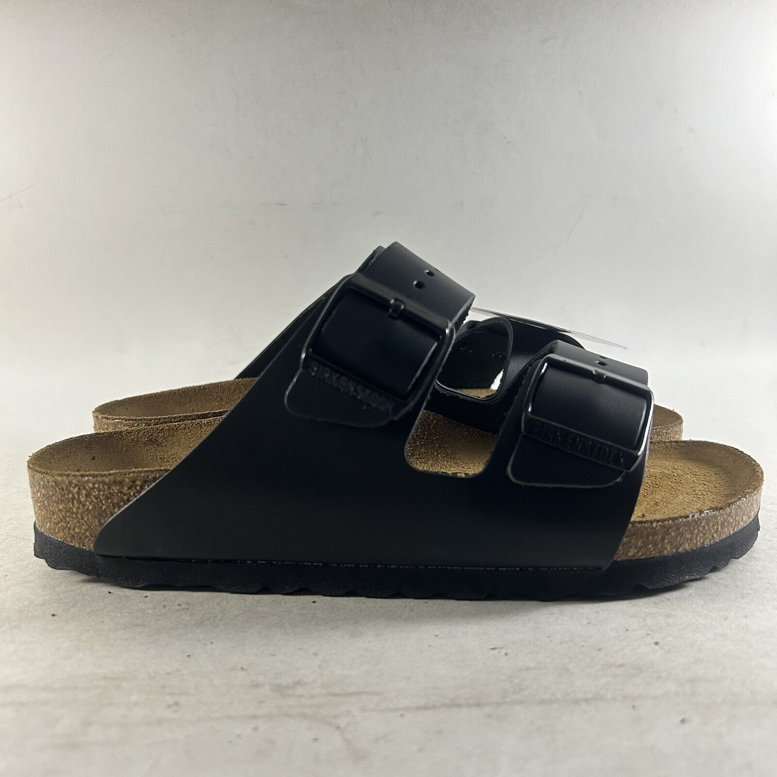 NEW Birkenstock Arizona Women’s Leather Buckle Sandals Black Size EU 38 US 7