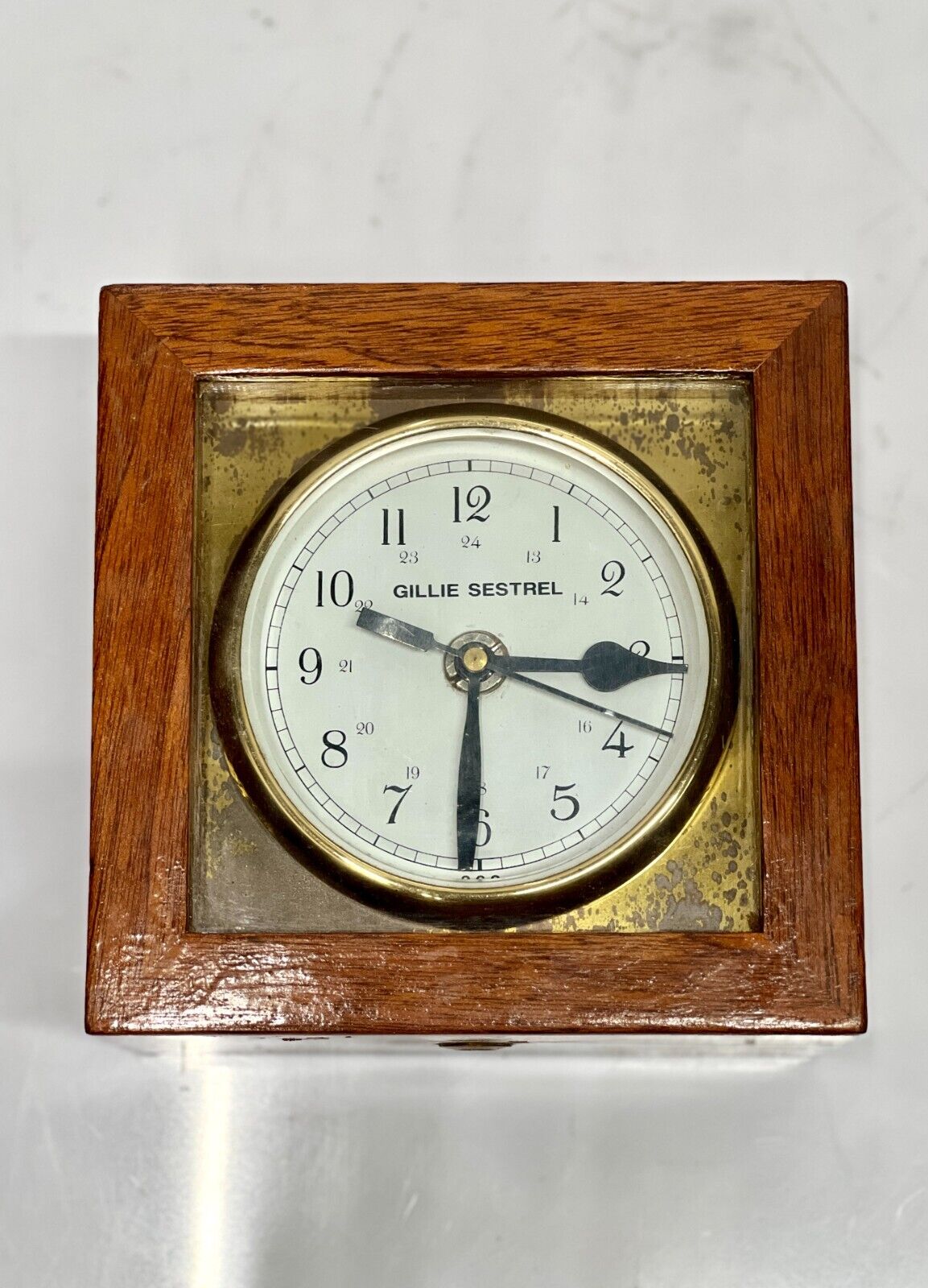 Victorian Style Old Gillie Sestrel Antique Marine Quartz Ship Chronometer Clock