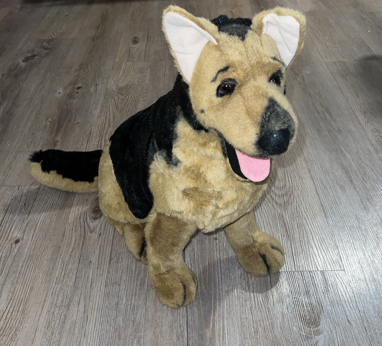 Vintage 1998 Rare Stuffins German Shepherd Puppy Dog Plush Large Black & Tan