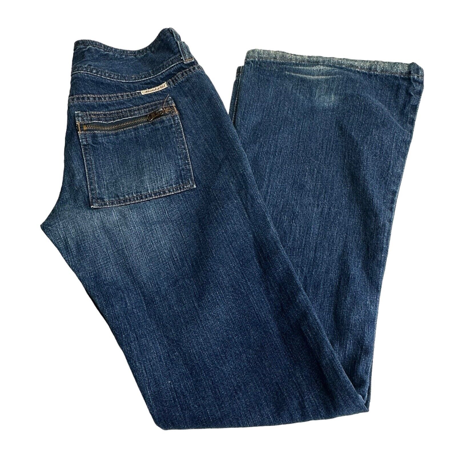 abercrombie fitch authentic east coast vintage zipper pocket 90s wide leg jeans