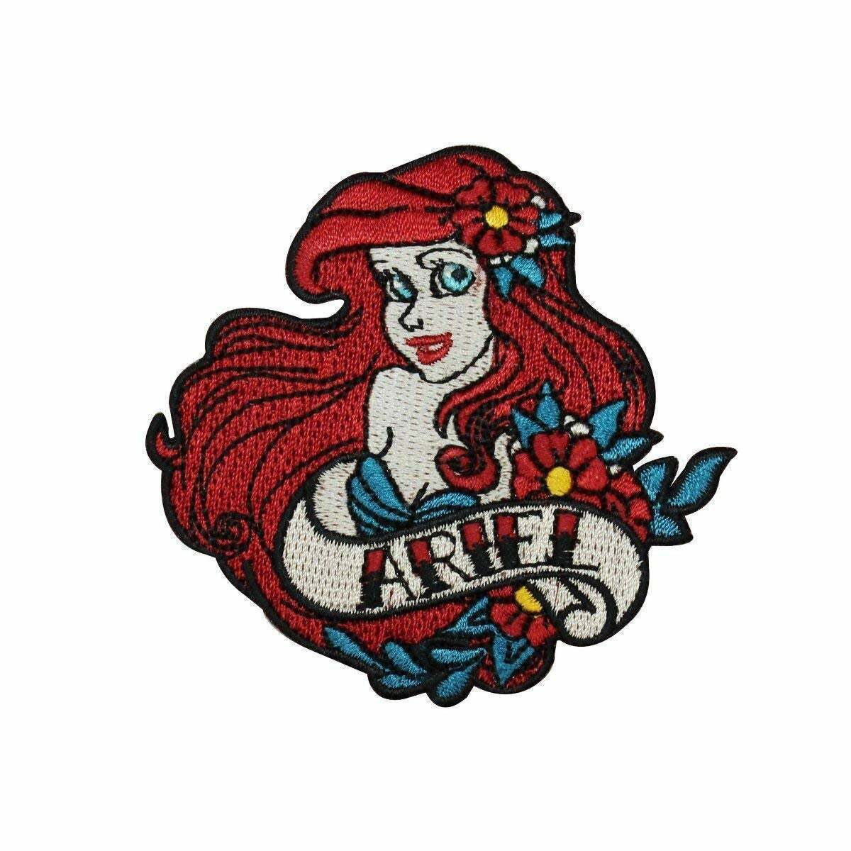 Disney Princess Ariel Little Mermaid Embroidered Iron On Patch - 010-E