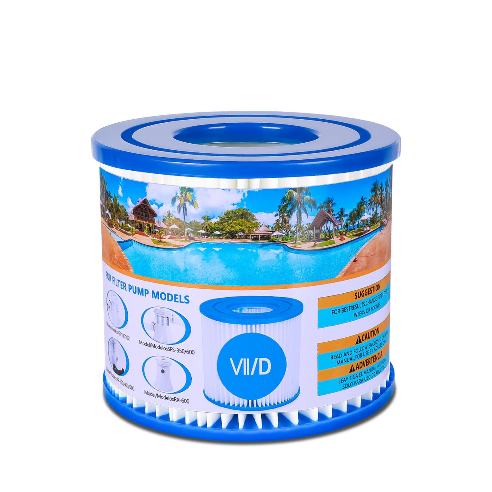 1-6 Pack Swimming Pool Filter for Intex Type D/VII Pump Filter System Cartridge