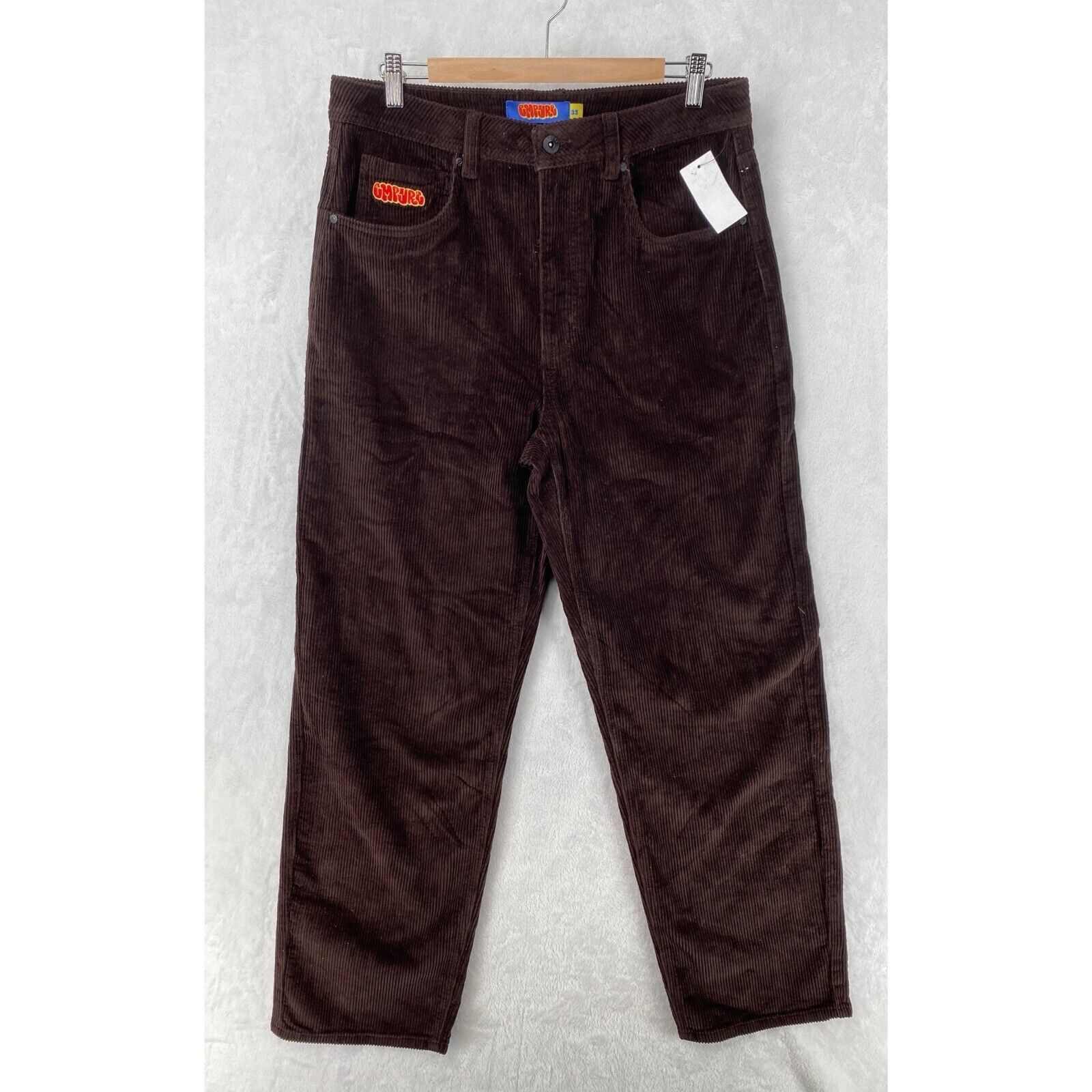 Empyre Pants Adult 32 Brown Java Loose Fit Sk8 Cord Corduroy Baggy Wide Leg NEW