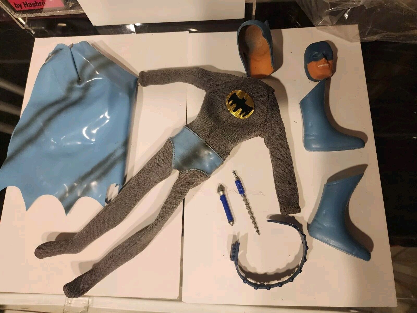 Vtg 1966 Ideal Captain Action Batman Mask Suit Outfit Clothing & Accessories