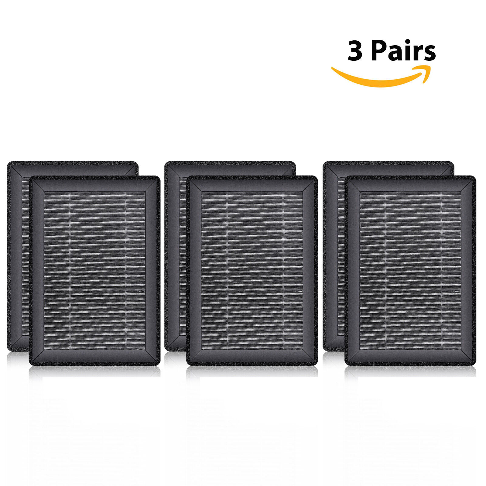3 Pack Repacement Filters for JR6 / AP3J9 /2J8 Air Purifier 3-Stage Filtration
