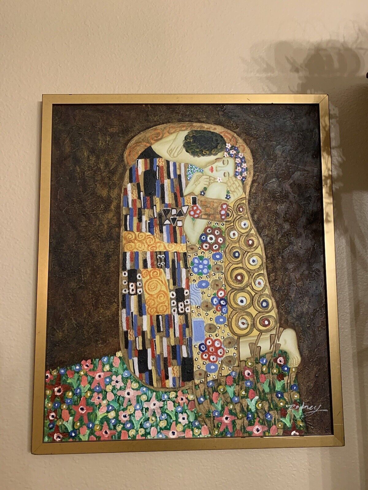 The Kiss by Gustav Klimt Giclee Fine Art Print Reproduction on Canvas