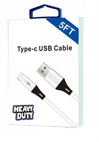 1 X 5 FEET HIGH QUALITY TYPE C USB CHARGER SYNC CABLE FOR SAMSUNG ANDROID PHONES