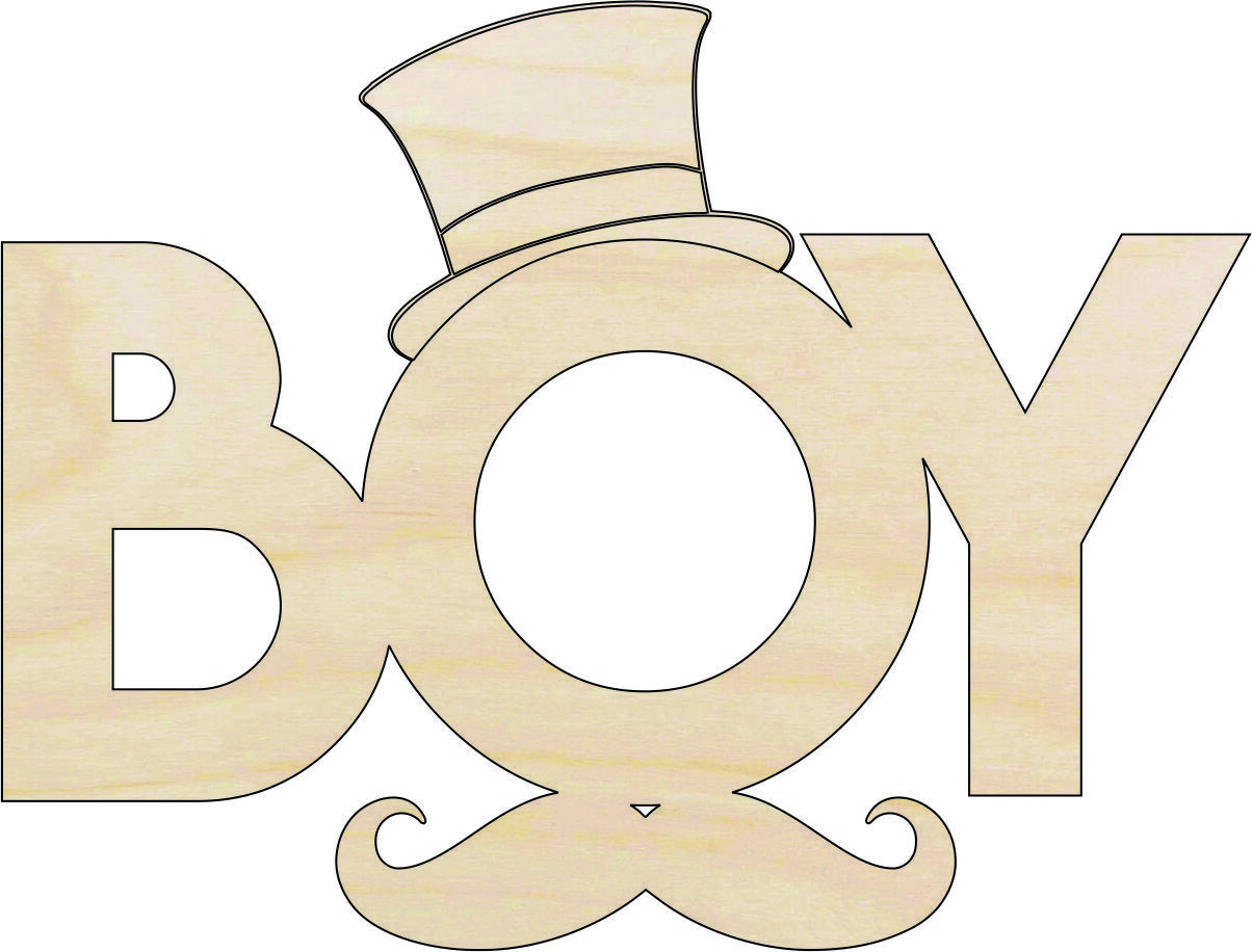 Baby Boy - Laser Cut Out Unfinished Wood Craft Shape BBY36