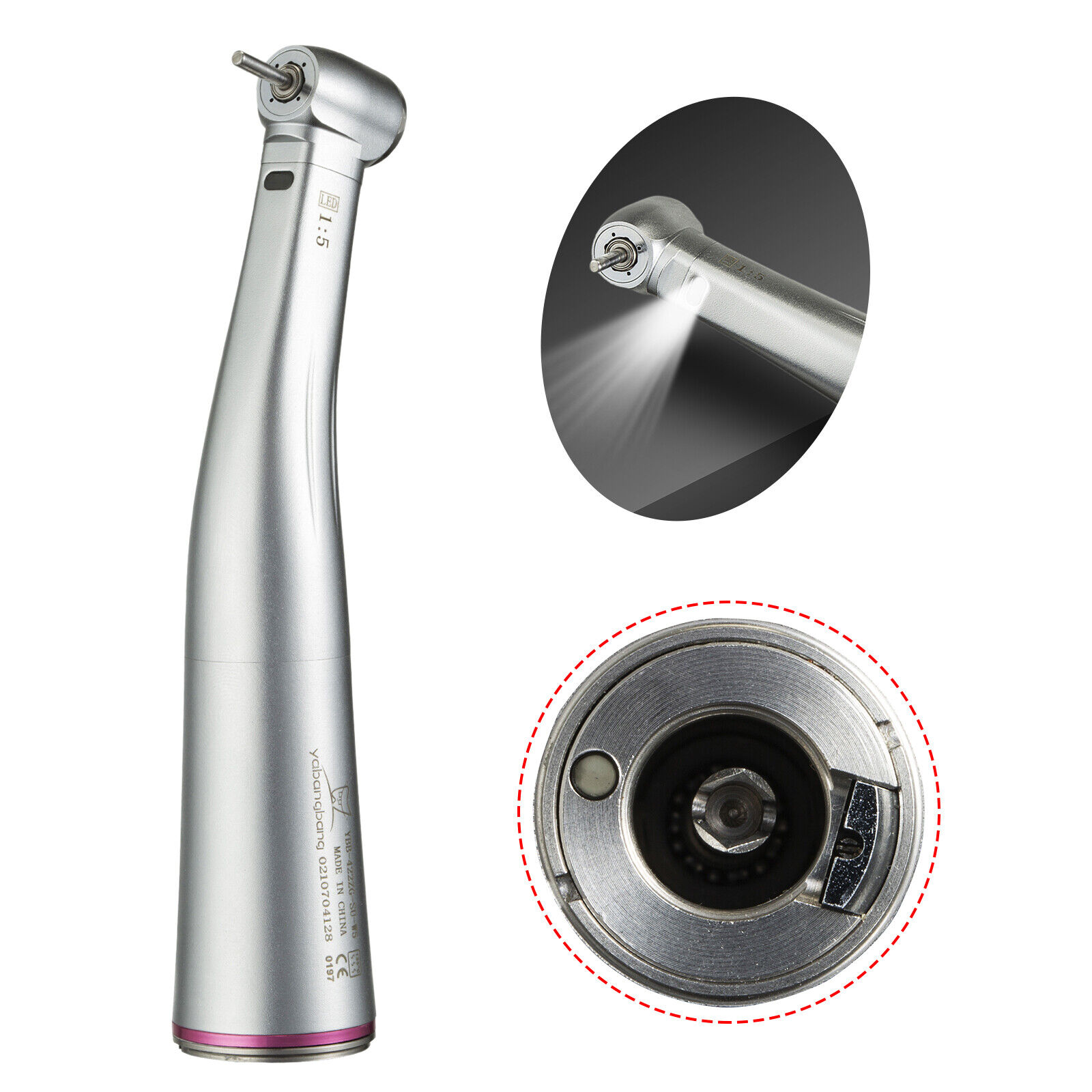 Portable Dental LED Electric Micromotor Self Water 1:5 Fiber Optic Handpiece Z