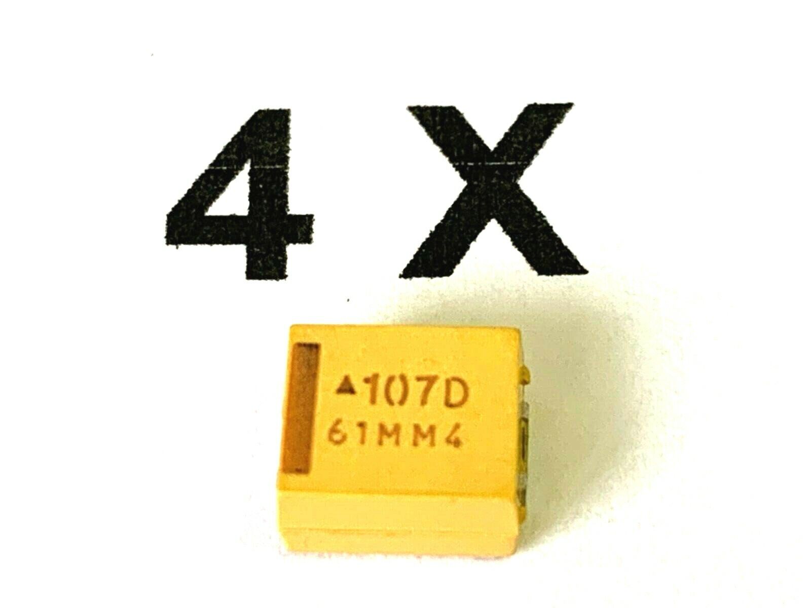 100uF, 20V, 10%, 85mR, BF=V, Tantalum, 100μF, SMD, AVX, TPSV107K020R0085, Count of 4