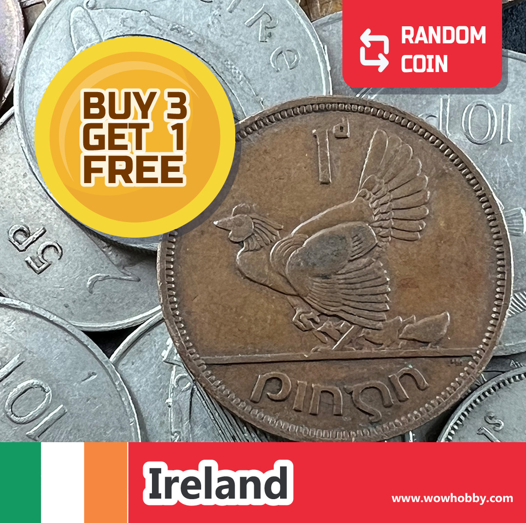 Ireland Coin | 1 Random Collectible Old Irish Coin for Coin Collecting