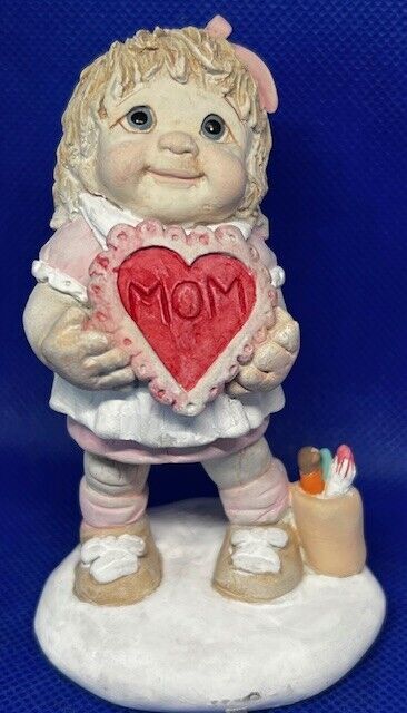 Vintage Dreamsicles Kids Love You Mom Mother's Day Heart Figurine