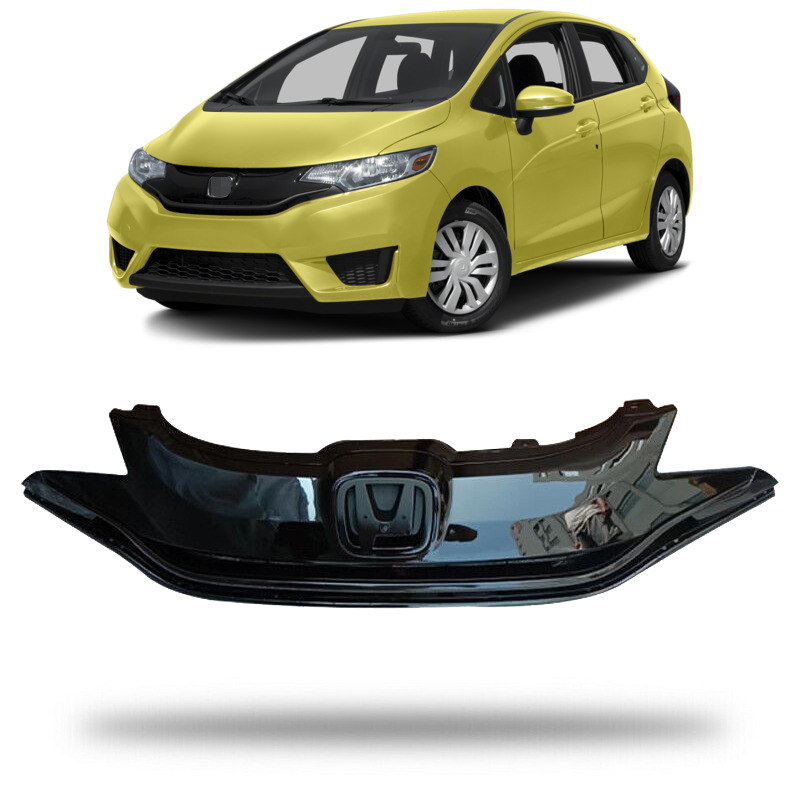 Fit 2015 2016 2017 Honda Fit Front Bumper Grille Gloss Black Trim Grill Assembly