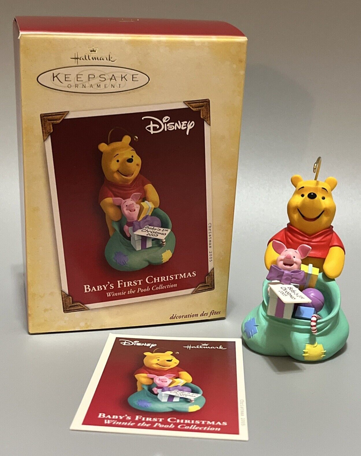 Hallmark 2005 Keepsake Ornament Disney Winnie Pooh Piglet Babys 1st Christmas