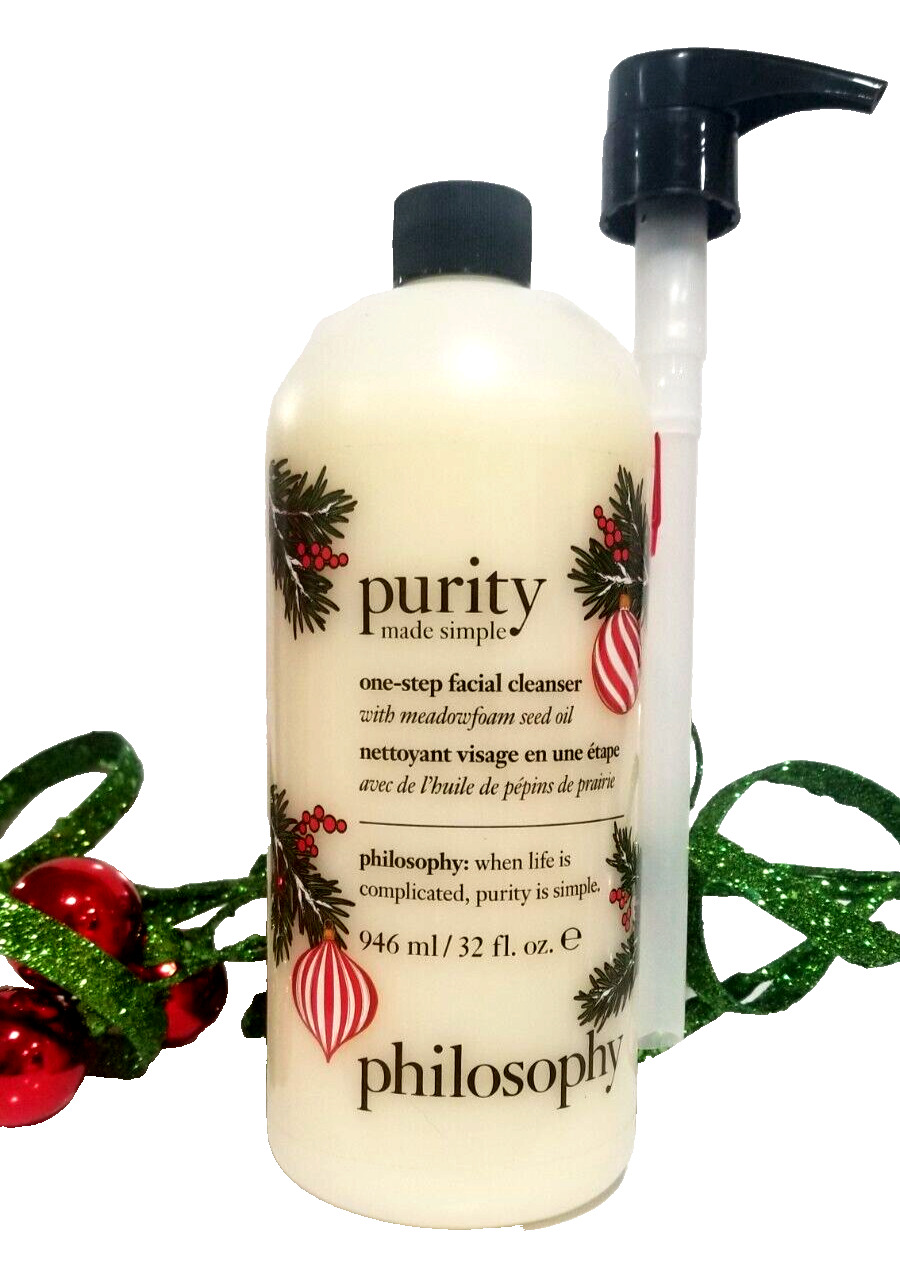 Philosophy Purity Made Simple Facial Cleanser 32 oz  NEW SEALED PUMP  HOLIDAY
