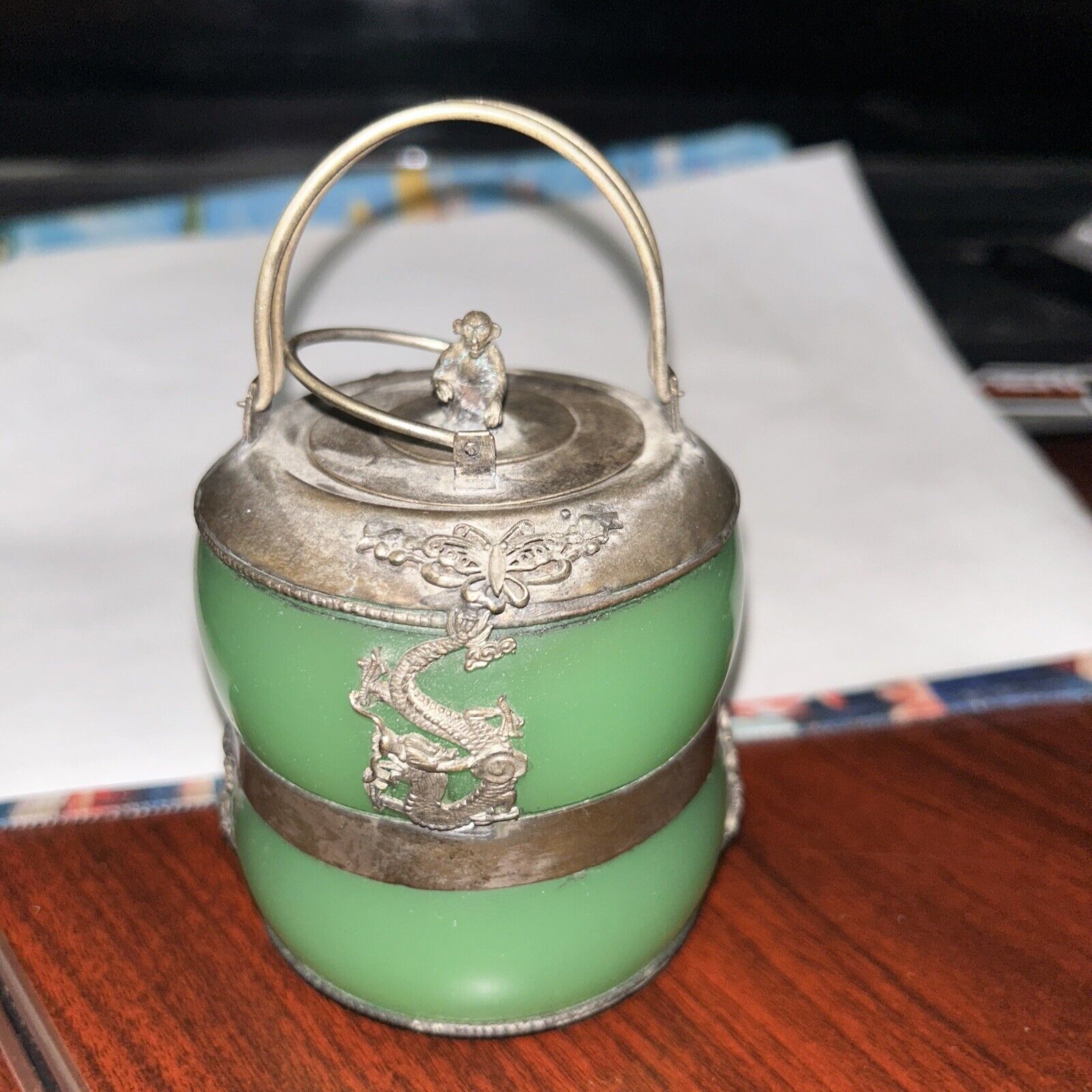 Hetian Antique Jade Tea Pot Chinese Hand crafted Circa 1920-30s Tibet