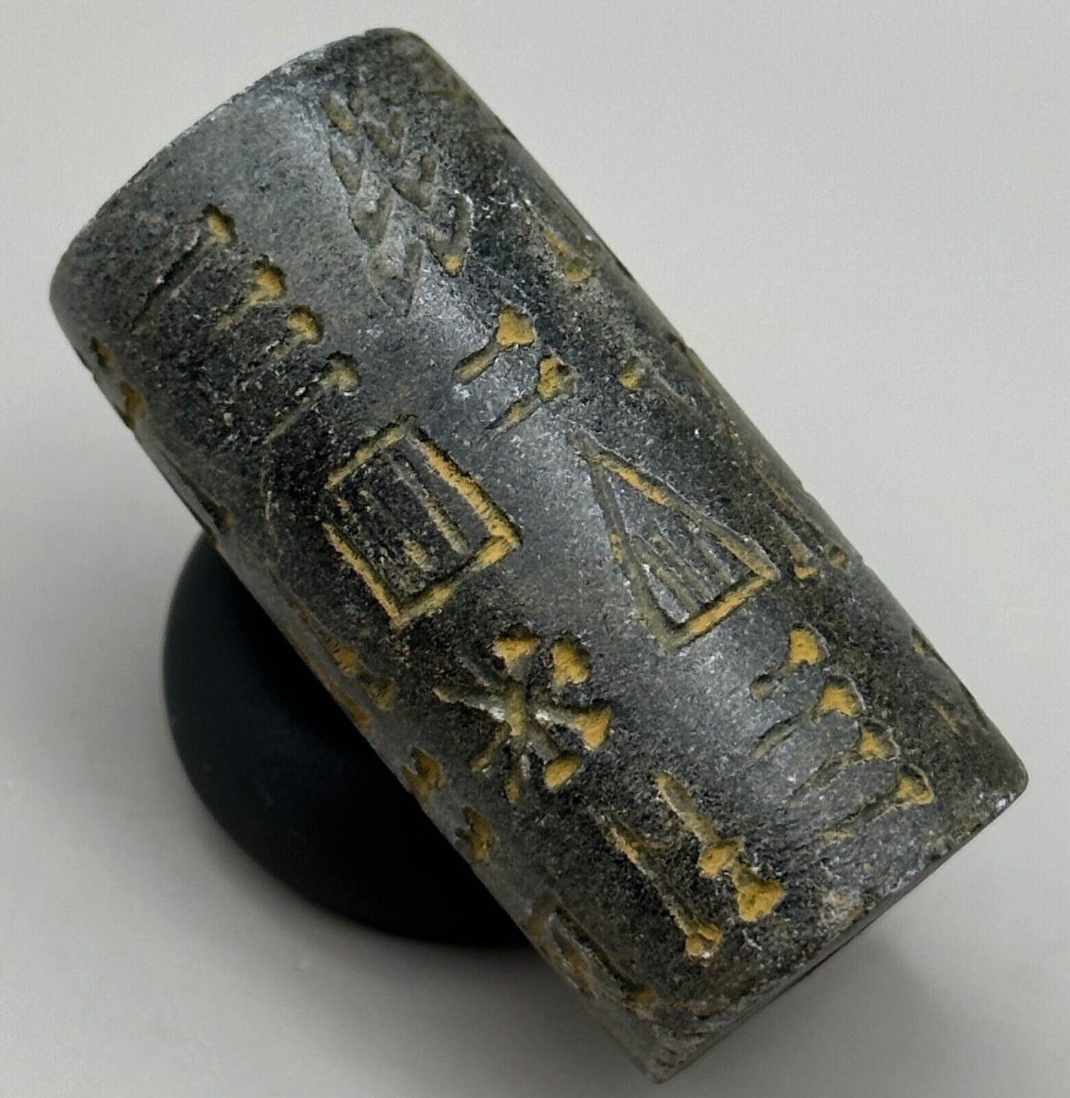 Ancient Near Eastern Old Early Form Of Writing Unique Bead
