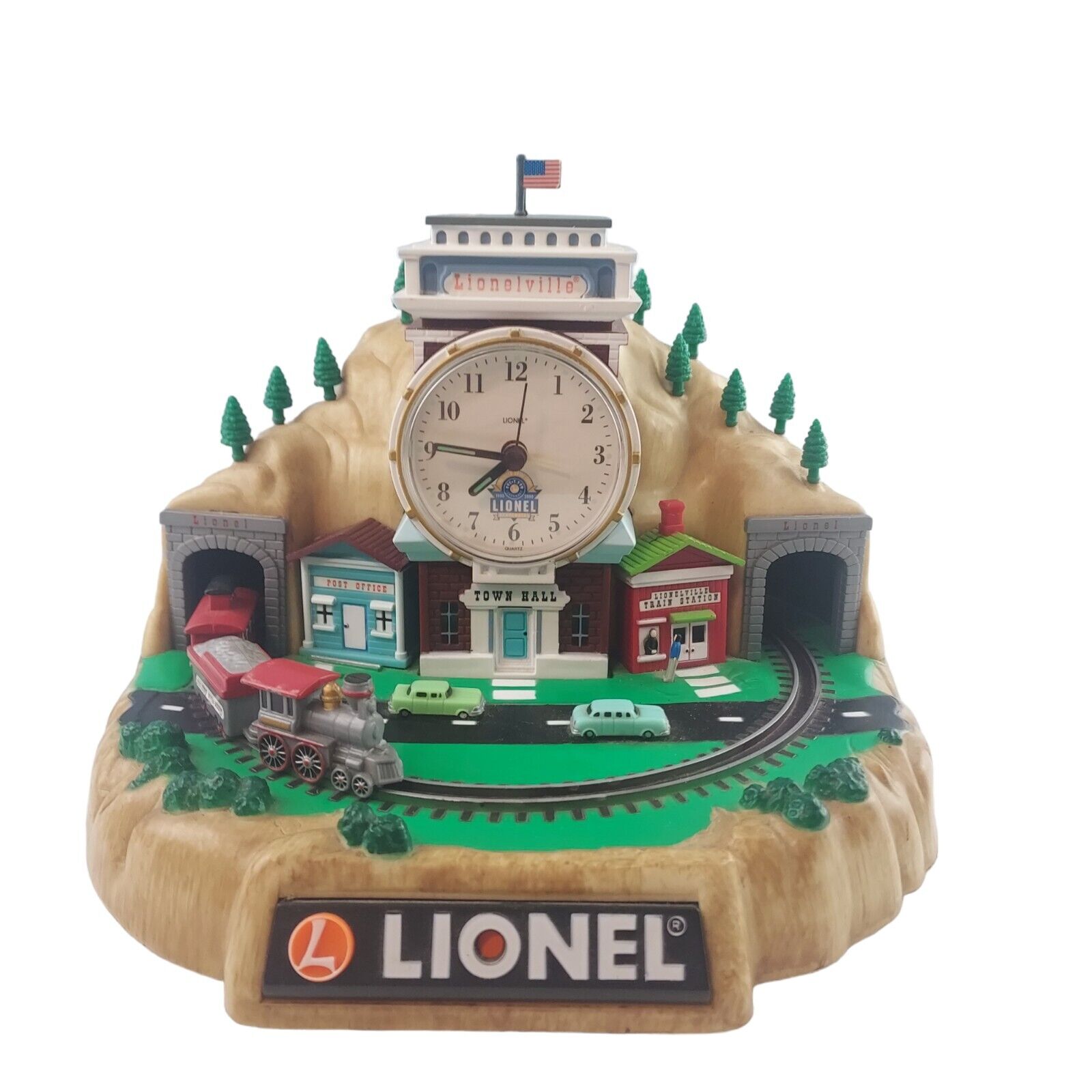 Lionel 100th Anniversary Lionelville Railroad Train Station Clock Train Included