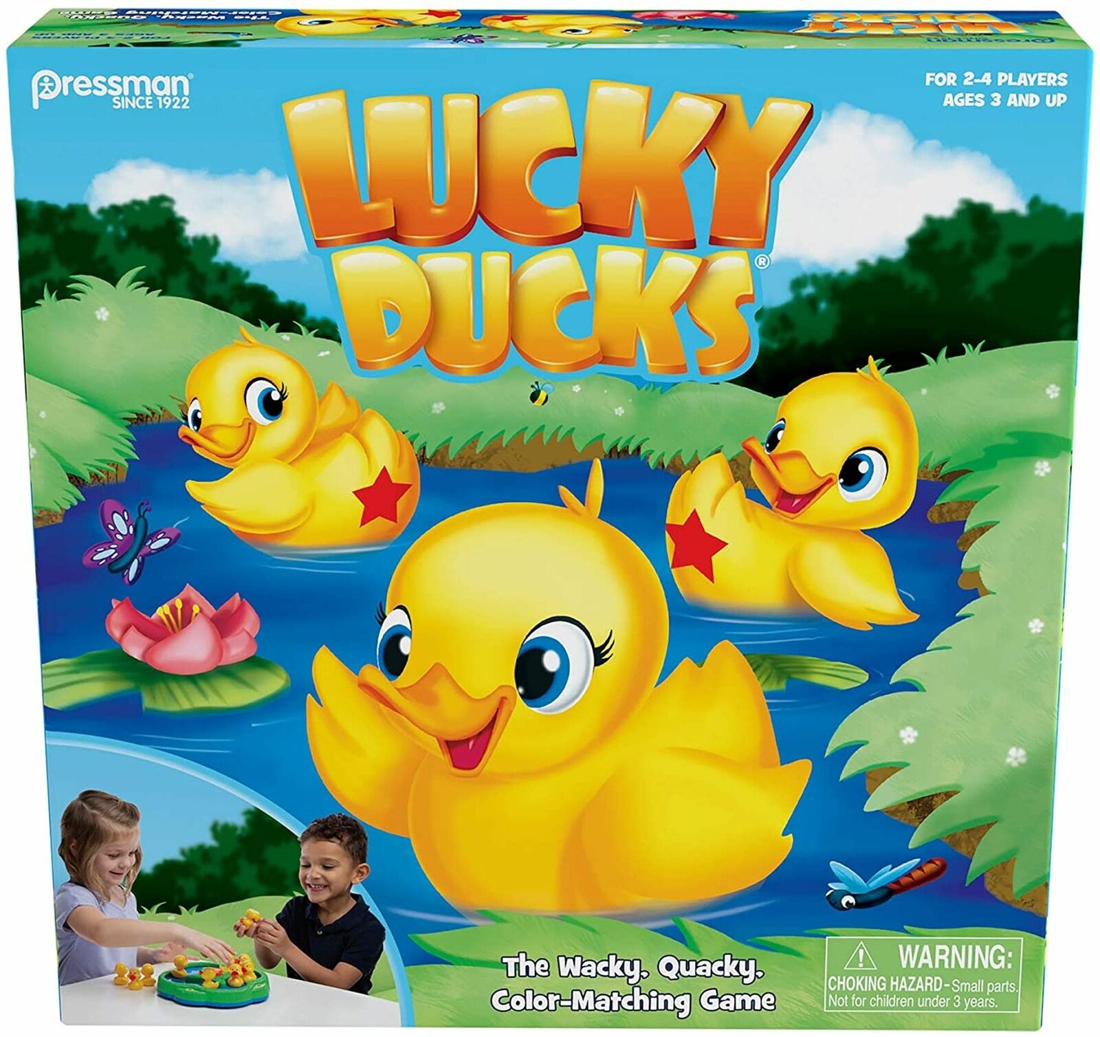 Pressman Toys Lucky Ducks Game for Kids, Memory and Matching Game that Moves